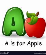 Image result for Letter a Apple for Kids