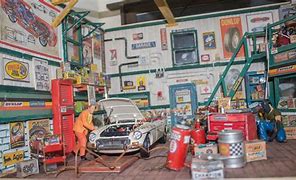 Image result for 1 18 Scale Model Car Diorama Garage