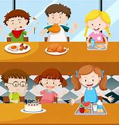Image result for Kids Eating School Lunch Cartoon