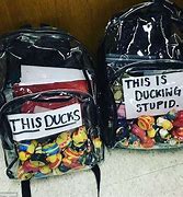 Image result for Clear Backpack Meme