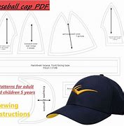 Image result for Baseball Cap Pattern Template