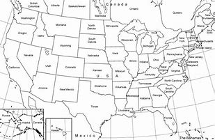 Image result for United States and Capitals Map White and Black