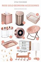 Image result for Rose Gold Accessories for Bedroom