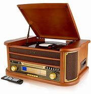 Image result for Vintage Radio Phono and Cassette Player All in One