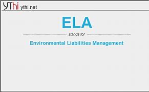 Image result for What Does Ela Stand For