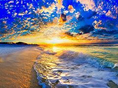 Image result for Beautiful Beach Sunset Landscape