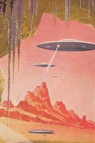 Image result for Flying Saucer Art Woodcut