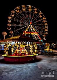 Image result for Fairground at Night