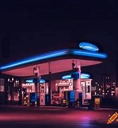 Image result for Gas Station at Night