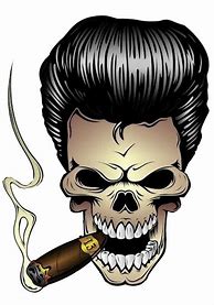 Image result for Rockabilly Skull Art