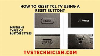Image result for TCL Flat Screen Reset Button