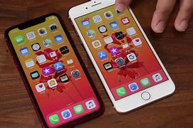 Image result for iPhone XR Next to iPhone 8 Plus