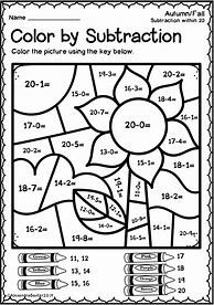 Image result for First Grade Math Coloring Worksheets