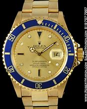 Image result for Gold Rolex Submariner with Diamonds