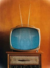Image result for Vintage TV with Rabbit Ears