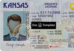 Image result for Front and Back of Kansas ID