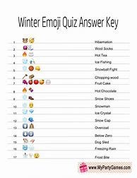 Image result for Winter Emoji Game Answers