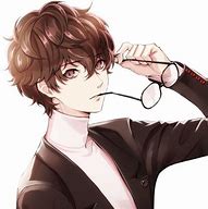 Image result for Black Hair Anime Boy with Glasses