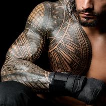 Image result for Roman Reigns and Rock Tattoo