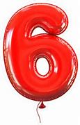 Image result for Red Number 6 Balloon