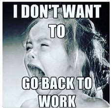 Image result for I Don't Want to Work Meme