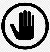 Image result for Stop Sign with Hand Black and White