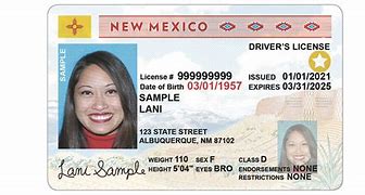 Image result for New Mexico Driving License