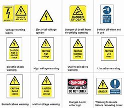 Image result for 10 safety symbols electrical