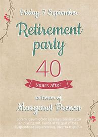 Image result for Retirement Party Flyer Template