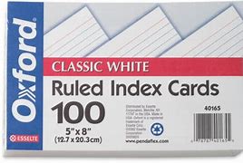 Image result for Oxford Ruled Index Cards