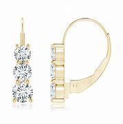 Image result for Round Pave Diamond Leverback Earrings