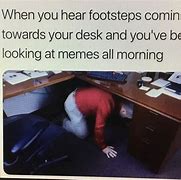 Image result for Hiding Under Desk Meme