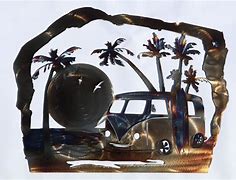 Image result for Beach Theme Metal Wall Art