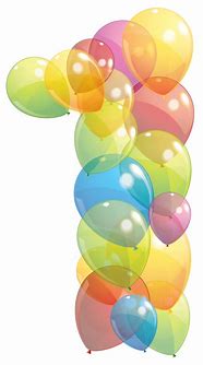 Image result for Balloons Number 5 Transparent