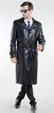 Image result for Leather Coats Back Men's