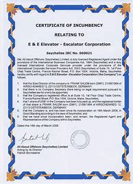 Image result for Sample Certificate of Incumbency CFO