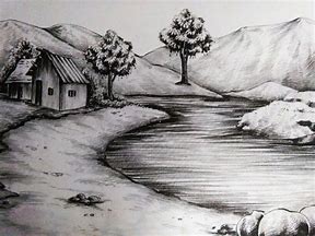 Image result for Pencil Art Landscapes