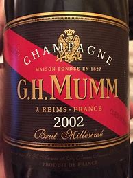 Image result for G H Mumm Cie Champagne Brut Millesime