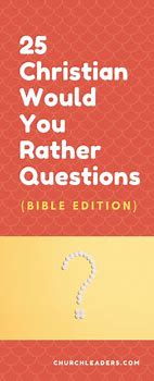 Image result for Would You Rather Bible Edition