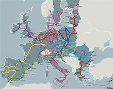 Image result for Detailed Map of Europe Rail