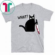 Image result for Cat with Knife T-Shirt