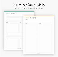 Image result for Pros and Cons Worksheet.pdf