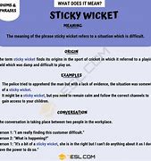 Image result for Sticky Wicket Meaning