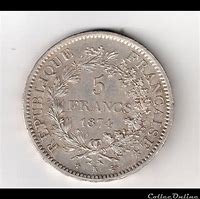 Image result for 5 Francs 1874