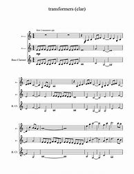 Image result for Transformers Theme Song for Clarinet Easy Low Notes