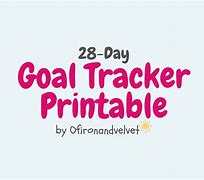 Image result for Free Monthly Goal Tracker