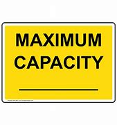 Image result for Capacity Limit Sign
