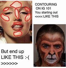 Image result for Contour Makeup Meme