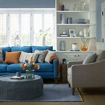 Image result for Navy Blue Sofa Living Room