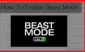 Image result for How to Activate Beast Mode On